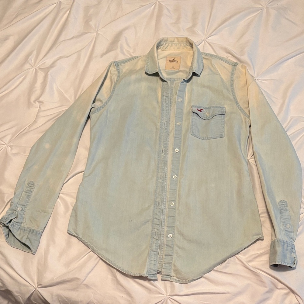 Hollister Light Blue Casual Button Down Shirt
